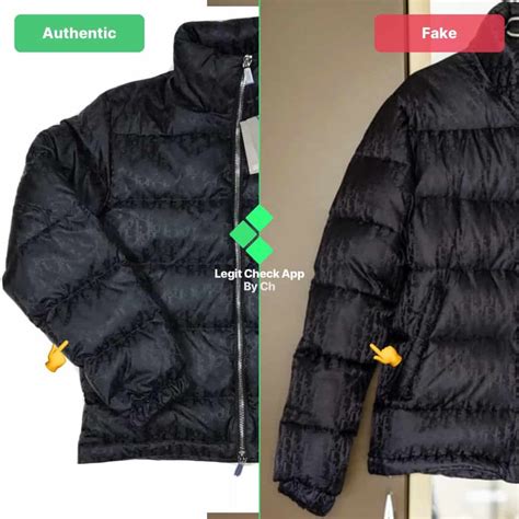 dior oblique jacket real vs fake|dior puffer jacket checker.